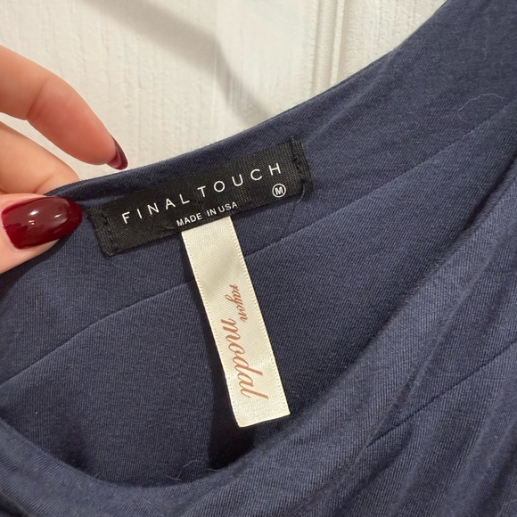 One Shoulder Navy Dress - Picture 4 of 4